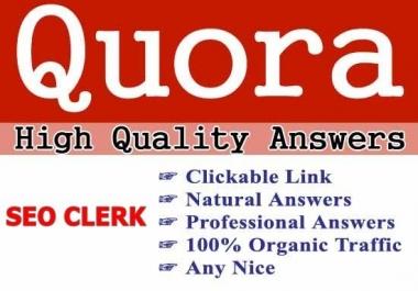Promote Your Website Powerful 10+Quora Answer Backlinks with contextual link