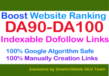 Indexable 22 DA90-DA100 Best Dofollow Links to Boost Website Ranking