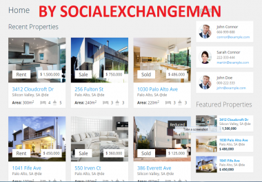 Property Sale Store Wordpress Website