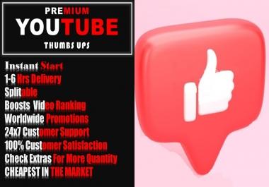 Real YouTube Thumbs-Up Promotion PROMOTIONAL OFFER CHEAPEST 1-6 hr delivery