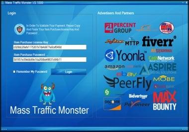 Mass Traffic Monster,  Unlimited Traffic,  Solutions For Traffic Reseller business
