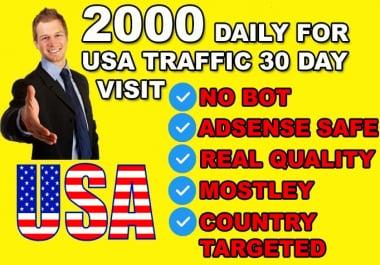 Website Real Human Visitors FOR USA country targeted