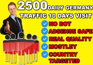 send Germany targeted website or blog traffic visitors.