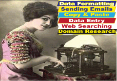 Can do data entry carefully 5 hours