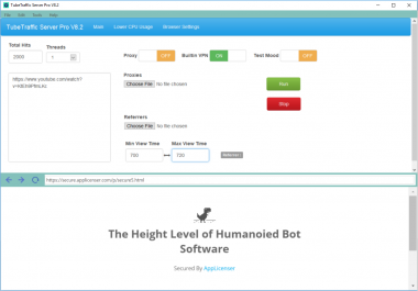 TubeTraffic Server Pro V8.9 - 2021 Edition - Professional bot for increasing watch hours
