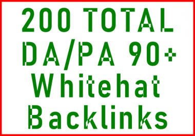 200 x 90+ DA/PA Whitehat Manually Submitted Backlinks