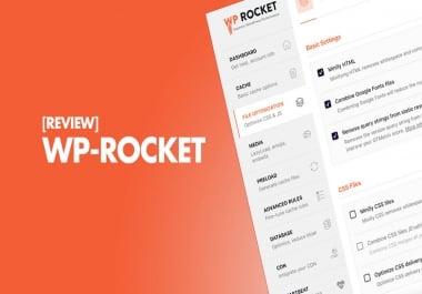 Premium WP ROCKET plugin for WordPress Load Fast and Increase Your Website Speed