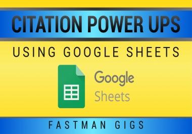 Citation Power Ups using sheets