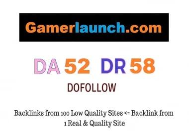 Guest Post on Gambling Website Gamerlaunch. com DA 52 DR 58