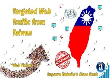 Taiwanese web visitors real targeted Organic web traffic from Taiwan