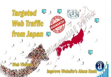 Japanese web visitors real targeted Organic web traffic from Japan