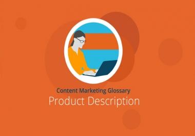 I will write SEO product description for your ecommerce store 10x100 1000 Words