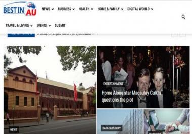 Write and Publish guest post on australian blogs bestinau. com. au