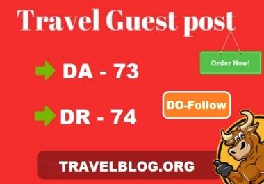 Publish guest post on quality travel blog DA-73