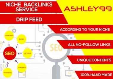 Niche Relevant Drip Feed Backlinks Service
