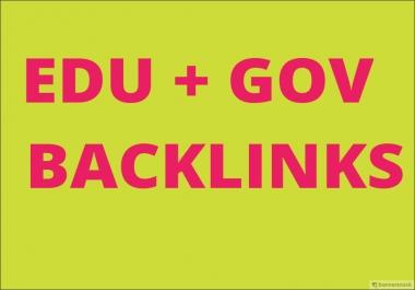 I will Provide 20 Edu/GOV high quality backlinks ranking your website