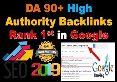 Rank 1st in Google With 10 Backlinks of DA 90 High Authority Website