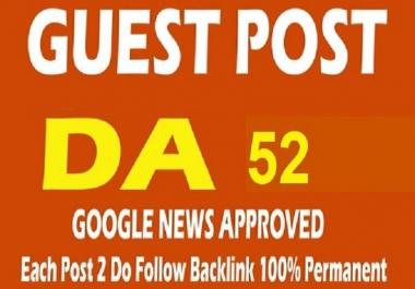 Guest Posting Do follow backlink DA52