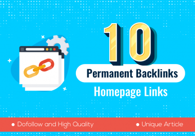 10 High Quality Permanent HomePage Dofollow PBN Links