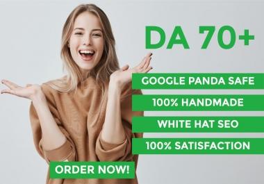 I will create 10 SEO backlinks PR9,  DA,  DR,  PR 70+,  from high authority domains