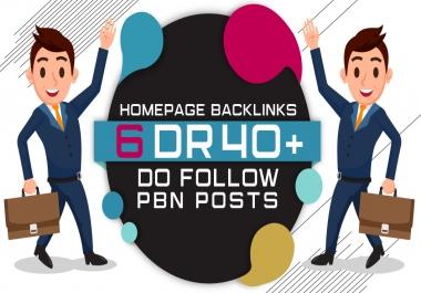 Do 6 Manual HIGH DR 40 Plus Homepage PBN Backlinks