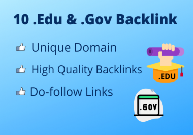 I will do 10 High Quality permanent edu gov backlink