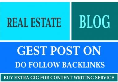 I will guest post on high quality real estate blog