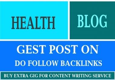 I will guest post on high quality health blog
