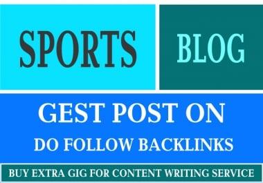 I will guest post on high quality sports blog