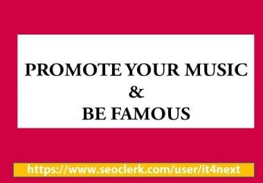 Outstanding Music Promotion Packages & be famous