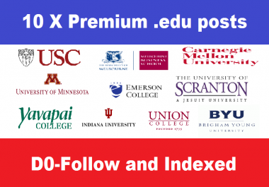 10 EDU Guest Post Published on USA Universities DA 92 to 50