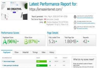 Optimize Wordpress Speed,  HTTP Requests,  SEO Ranking,  Mobile Page Load and Increase Conversion