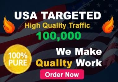 send 100,000 target website visitors from USA country, real visitors