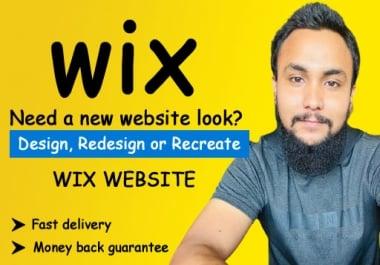 I will create,  redesign and recreate wix website