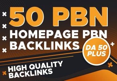 Get 50 PBNs Post With DA/PA 50+ Permanent Backlink