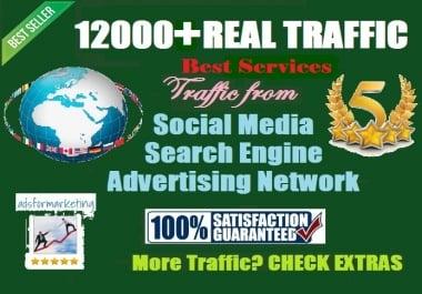 12000 Increase your website organic visitors with low bounce rate