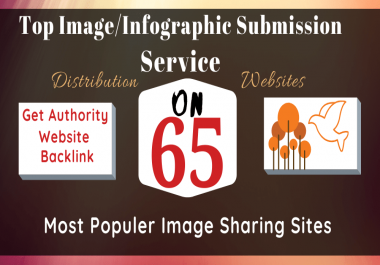 Make manual infographic or image submission to 65 top photo sharing sites has high DA/PA