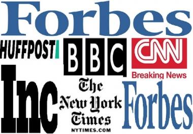 High authority 301 redirect backlink from above DA90 Forbes,  HuffingtonPost,  NYtimes