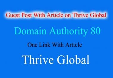 I can Publish Your Social Post with Article On Thriveglobal. com