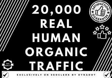 20,000+ Real human Organic traffic from Worldwide