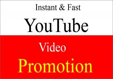 Get super fast Natural YouTube video promotion & marketing