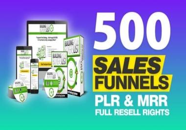 give you 500 sales funnels with resell rights