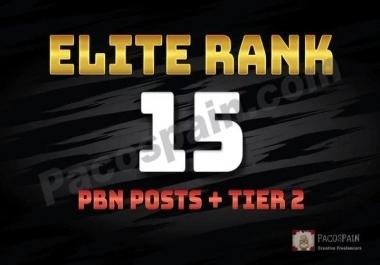 Elite Rank - 15 PBN posts High Authority + 1000 2nd Tier Backlinks