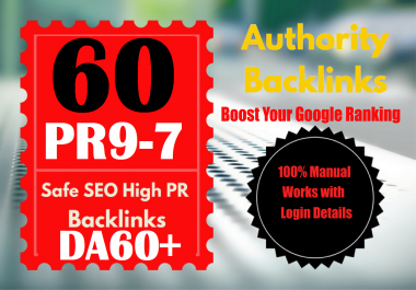 TOP 60 DA60+ HQ Profile Backlinks to increase SERP SEO WEB Ranking