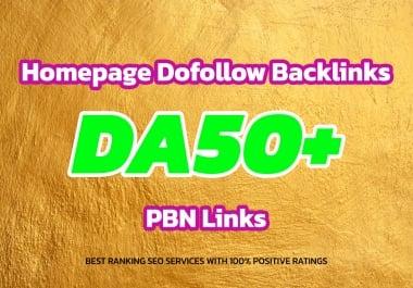 build 25 homepage posts da50 plus pbns contextual backlinks