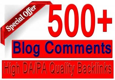 Rank your site with 500+ Blog comments Backlinks