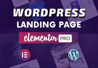 Design a professional landing page or wordpress website