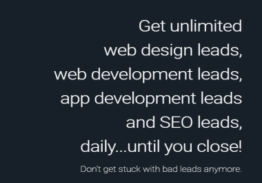 Guaranteed Sales For Any Business,  Unlimited SEO,  Web design Leads.