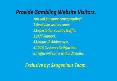 Provide Gambling Website Visitors