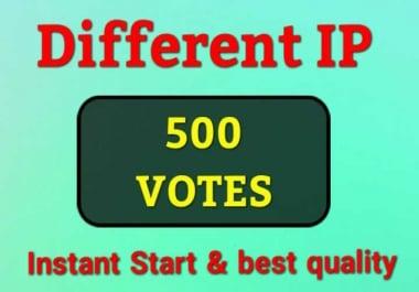 I'll Give Amazing 500 USA Different IP Votes For Any Voting Contest Poll